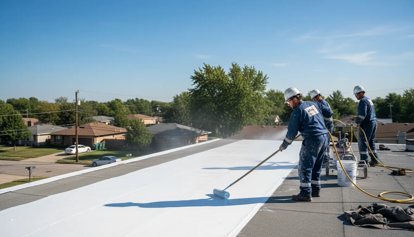 Commercial roof coating in Douglass, KS near me